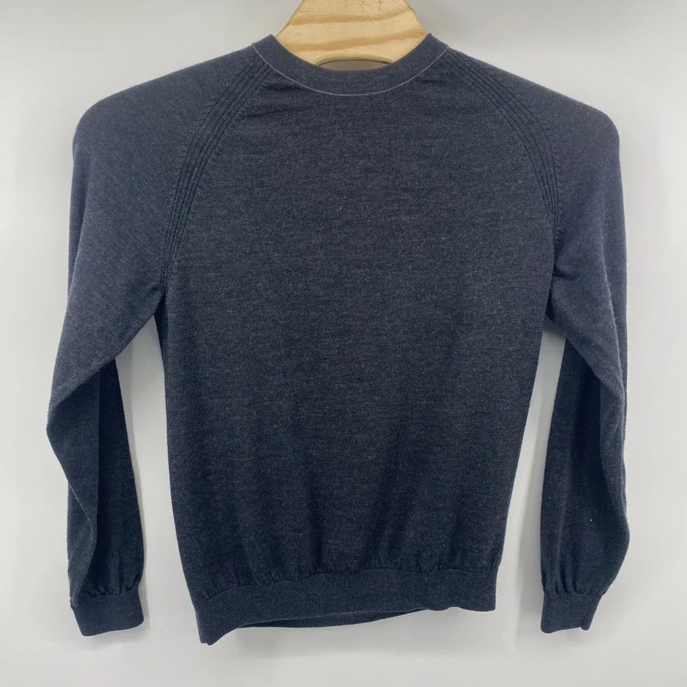 Tiger Woods Collection Sweater Mens Medium Gray‎ Merino Wool Crewneck
